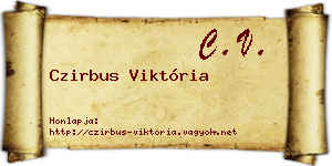 Czirbus Viktória névjegykártya